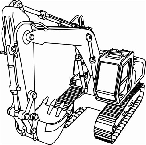 mini digger colouring pages|free printable excavator coloring page.